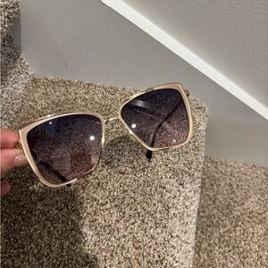 Diff Eyewear Gold Cat-Eye Sunglasses